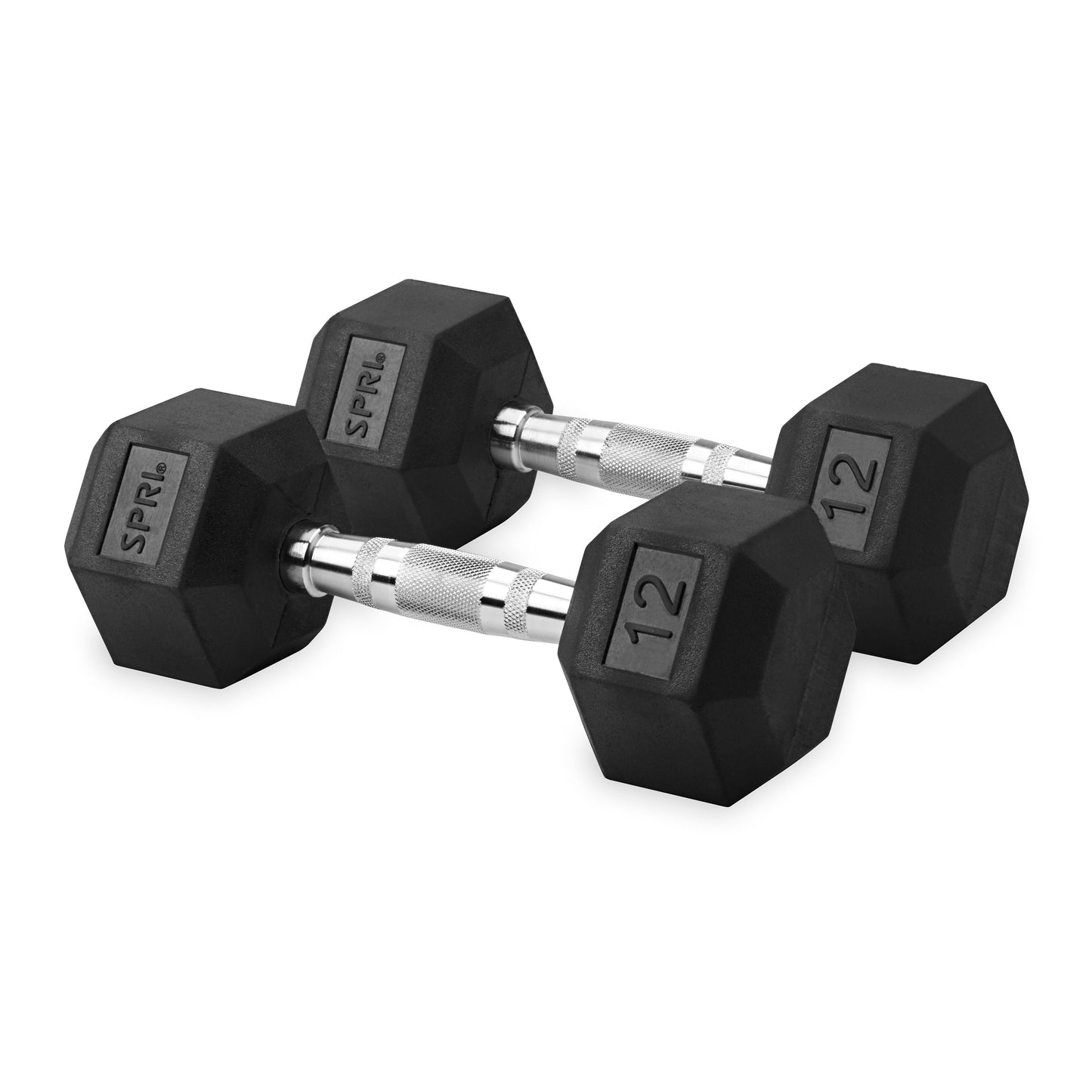 12lb six-sided dumbbells