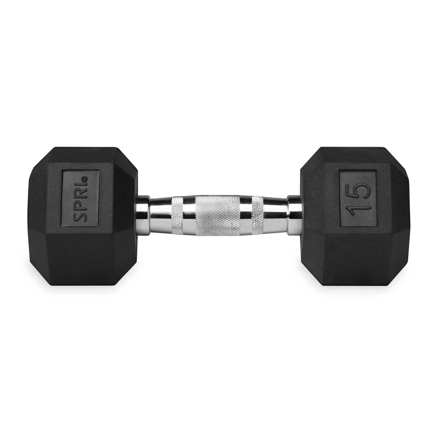 15lb six-sided single dumbbell