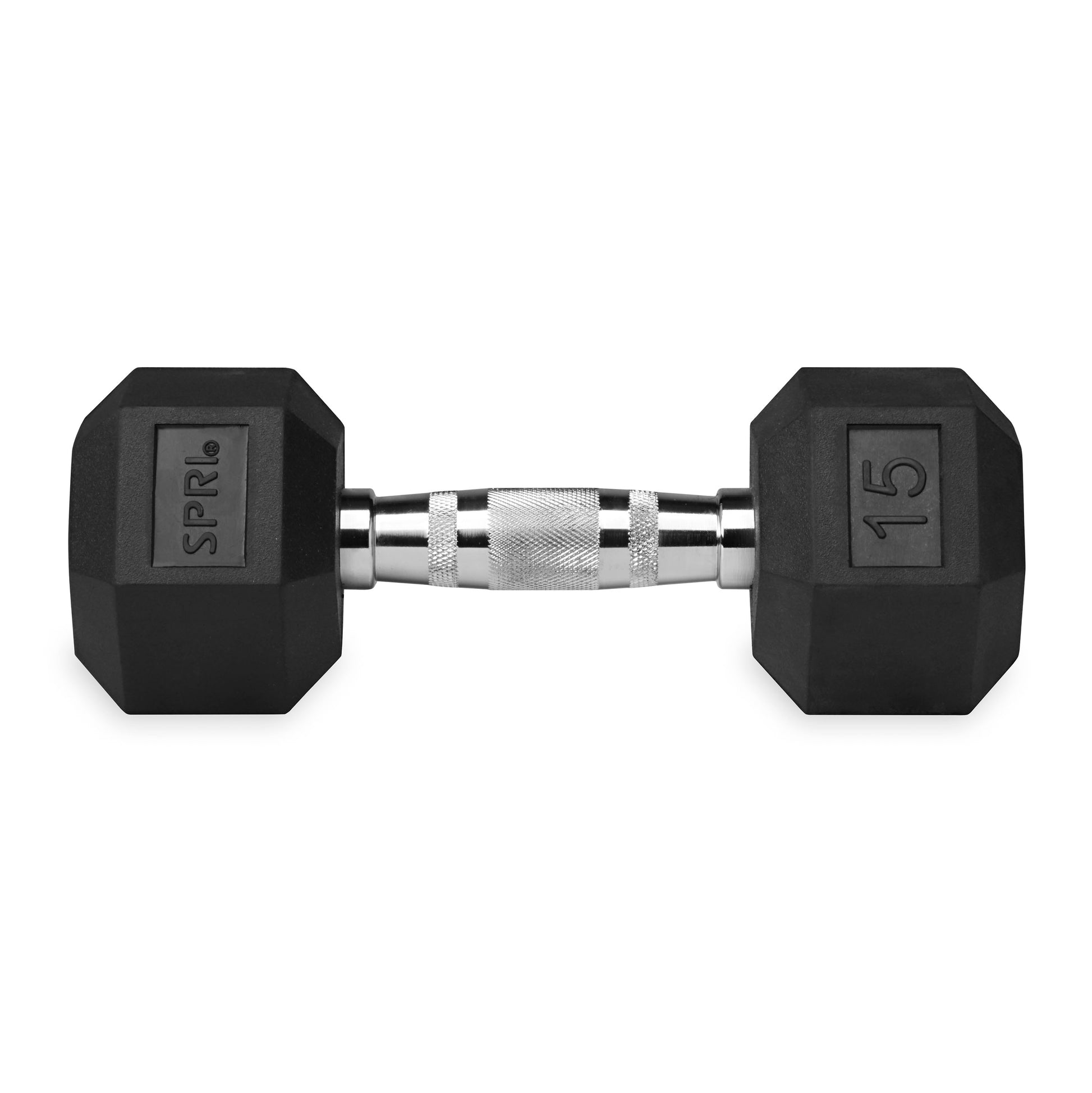 15lb six-sided single dumbbell