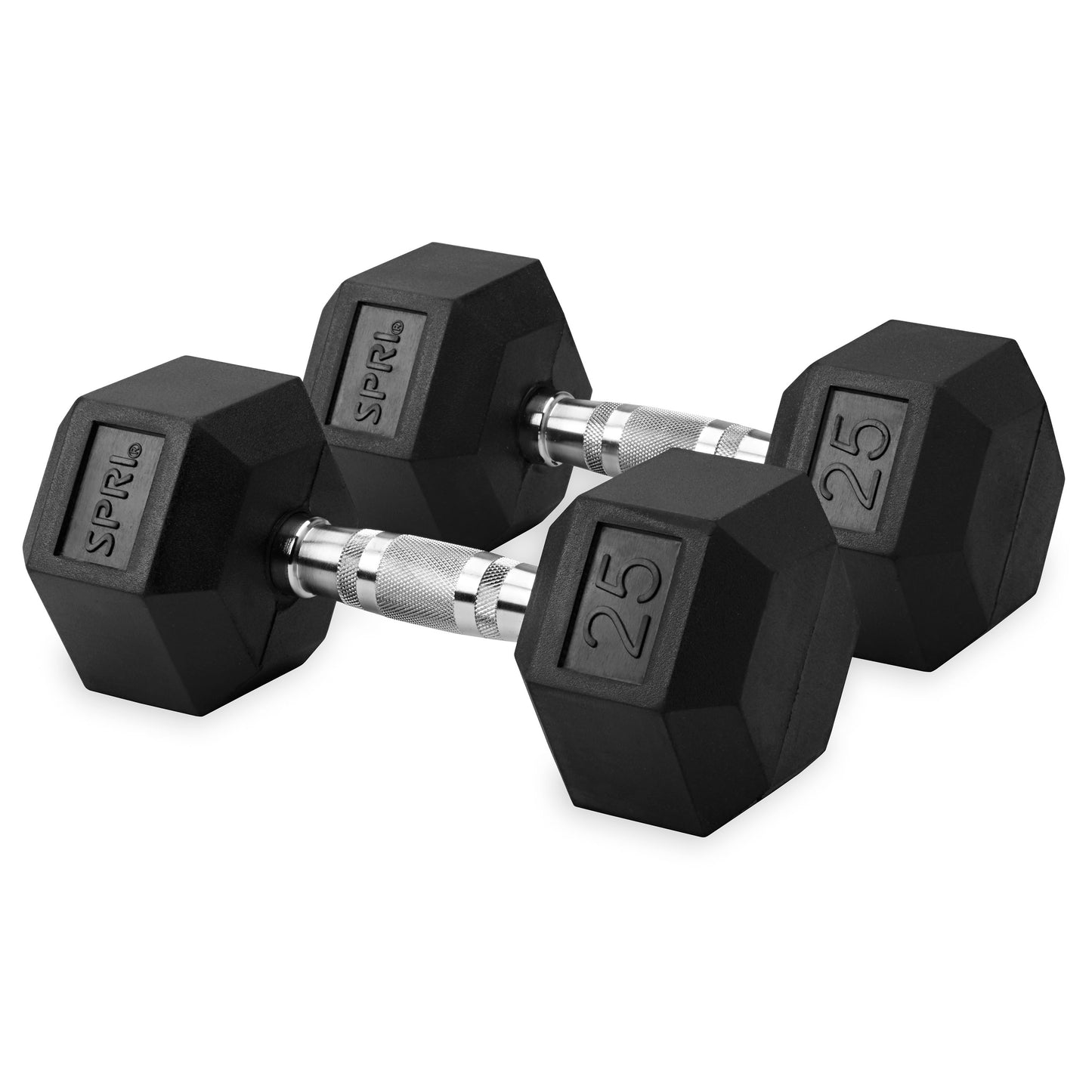 25lb six-sided dumbbells