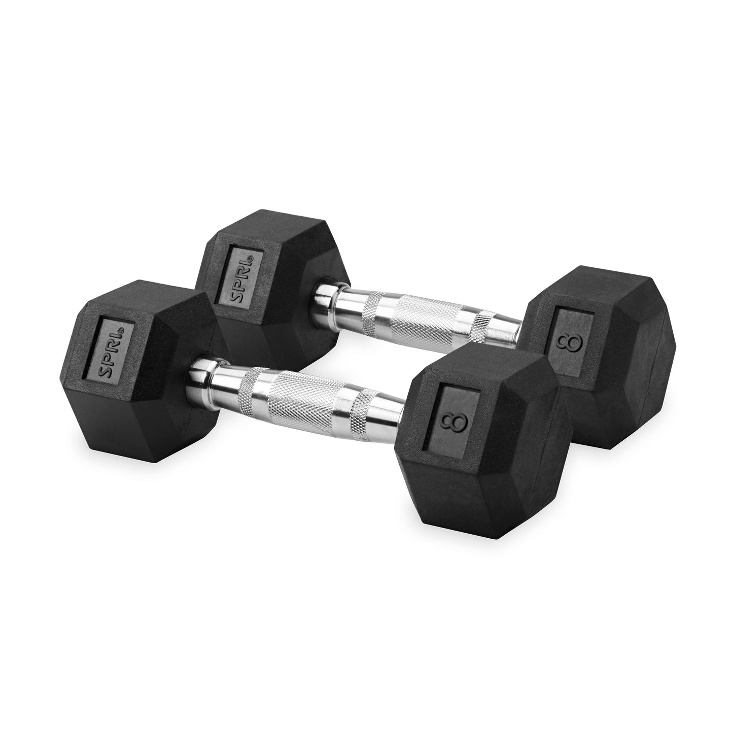 8lb six-sided dumbbells